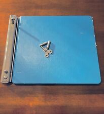 Vintage Boorum & Pease Accounting ledger binder 621 5 1/2 P blue cover picture