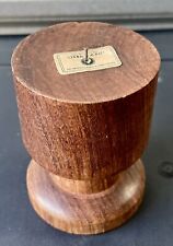 Vtg Pillar Candle Holder Lenox Wooden  3” Dia, 4” Height picture