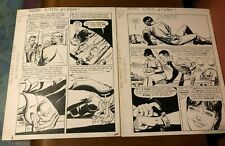 Outer Limits #4 pg 24,25 original comic art 1964 Nuclear Strike ESCAPE ALIEN EXP picture