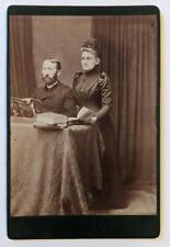 c 1880 PORTRAIT of COUPLE w GOSPEL HYMN MUSIC BOOK s at PIANO ? HALL Amenia, NY picture