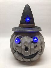 Vintage Lighted Ceramic Pumpkin, Changing Colors, Battery Operated,   picture