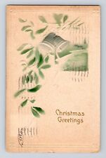 Vintage Postcard Christmas Embossed Bells Four Leaf Clover Posted 1912 picture