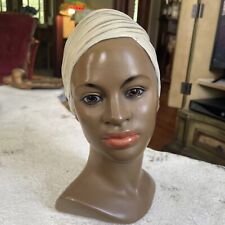 Vintage Marwal Woman Bust Chalk ware Head covering 1950 Beautiful Woman picture