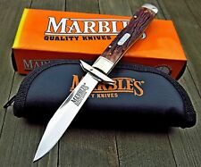 Marbles Outdoors Knives Stag Bone Handles Folding Guard Lock back Pocket Knife picture