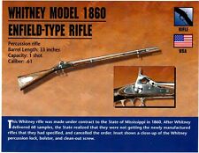 Whitney Model 1860 Enfield Type Rifle Classic Firearms Photo Card u picture