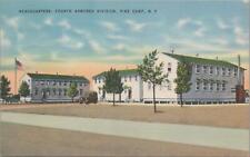 Postcard Headquarters Fourth Armored Division Pine Camp NY  picture
