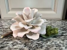 Vintage Golden Crown E&R® Italy Porcelain Rose  Blush Pink Blossom Three Buds picture