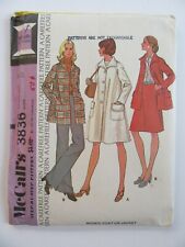 Vtg 1973 McCalls 3836 Ladies 12 Jacket Blazer Uncut Misses Swing Coat Pattern picture