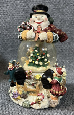 Snowman Musical Motion Snow Globe Christmas Winter Heavy Resin 11499 picture