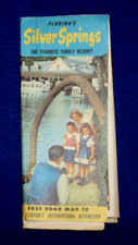 1954 Florida's SILVER SPRINGS Family Resort FREE Road Map To Attraction Vintage picture