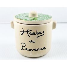 HERBES DE PROVENCE Stoneware Pottery Crock 1 oz EMPTY Jar France Original Tag picture