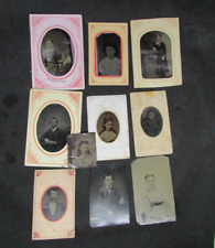 10 Antique Tintypes  Photos - Studio posed Men & Women         (F picture