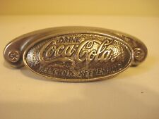 4 Coca Cola drawer pulls, Nickle finish, heavy duty picture