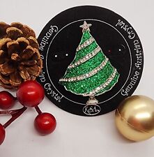 Kurt S Adler Christmas Tree Pin Genuine Austrian Crystal Brooch New With Tags picture