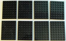 🟢LEGO Part #3036 6x8 Plate - Black - Lot of 8 picture
