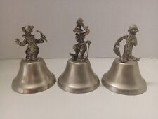 Vintage Pewter HOBO Clown Bells Lot Of 3  picture