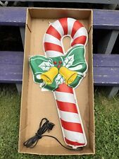 Vintage Noma Lighted Candy Cane Flat Back In Original Box picture