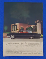 1962 FORD THUNDERBIRD LANDAU ORIGINAL PRINT AD CLASSIC 1960's DETROIT ELEGANCE picture
