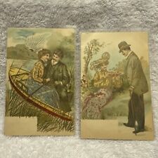Vintage Early 1900’s German Romantic Postcards UNP picture