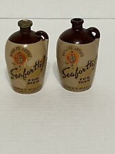 2-Vintage 1940's SEAFORTH Shaving Lotion Pottery Crocs Empty - WWII Era picture