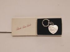 Vintage Avon Sales Representative Team Leader Thank You Heart Key Chain Gift picture