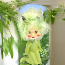 Moon Girl Alien Figurine Green Furry Hair Pixie 60s Norleans Japan Antennas Elf picture