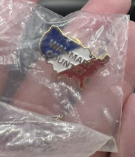 NEW Vintage Walmart Wal-Mart Country USA Red White & Blue Tack Lapel Hat Pin picture