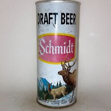 16 oz Schmidt Draft yellow stripe beer can, elk picture