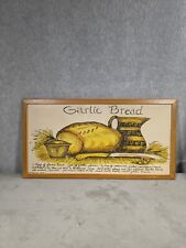 GARLIC BREAD RECIPE HAND PAINTED DESIGNS BY Jacque Wall ART SIGNED picture