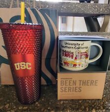 Starbucks Been There Campus USC UNIVERSITY Southern California Tumbler Mug Set picture