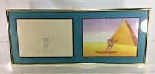 PINK PANTHER ORIG.HAND-PAINTED CEL MAGIC CARPET MATCHING PENCIL & BACKGROUND picture