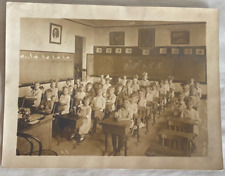 Antique Sepia Image  Classroom Photo c. 1900 ....6.5