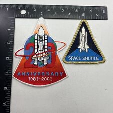 2 Patches NASA SPACE SHUTTLE PATCH LOT INCLUDING 2001 20TH ANNIVERSARY Patch45MV picture
