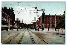 Lancaster Ohio Postcard Main Street Looking East Railway 1907 Business Section picture