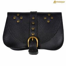 Leather Pouch Waist Costume Bag Medieval Cosplay Renaissance Belt Bag Black picture