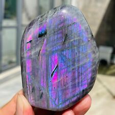 266g Rare Amazing Purple Labradorite Quartz Crystal Specimen Healing picture