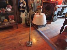 Vintage Antique Mid Century Victorian Floor Lamp Brass Coated Cast Iron WORKS picture