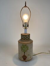 Vintage Folk Art Look Table Lamp Milk Can Country Cottage Farmhouse picture