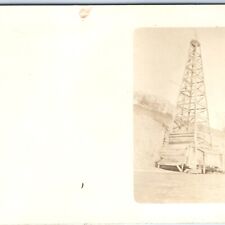 c1910s Oil Well Derrick RPPC Drilling Tower Real Photo PC Industrial Inland A125 picture