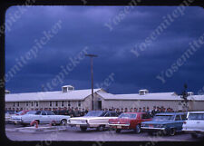 sl75 Original slide  1968 Military Base housing cars storm coming 168a picture