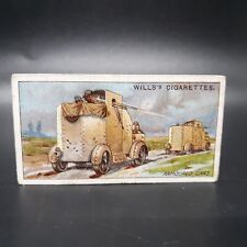 1916 Will's Cigarettes Military Motors #49 Armoured Cars Antique Tobacco picture