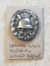 German Imperial WWI Silver Grey Wound Badge picture