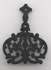 CAST IRON TRIVET Footed Butterfly Shape Marked P on Back Vintage picture