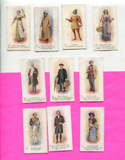 1914 JOHN PLAYER & SONS CIGARETTES PLAYERS PAST AND PRESENT 10 TOBACCO CARD LOT picture