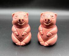 Vintage 1940s Pink Pig Salt and Pepper Shakers picture