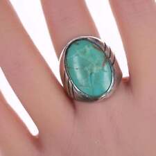 sz10 Vintage Sterling and turquoise ring picture