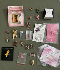 Lot of Assorted Cancer Pin Ribbon Awareness Lapel Tack Pins picture