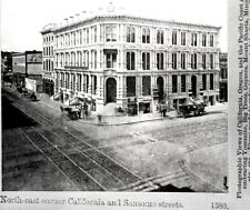 1867 SAN FRANCISCO FRIEDLANDERS BUILDING@CALIFORNIA&SANSOME,HORSE,WAGON~NEGATIVE picture