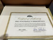 1973 Franklin Mint Pro Football Hall of Fame Immortals Sterling Silver Coin Set picture