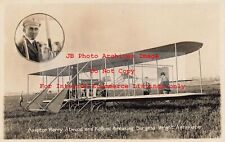 Early Aviation, RPPC, Aviator Harry Atwood, Burgess-Wright Aeroplane picture